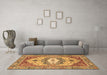 Machine Washable Abstract Brown Modern Rug in a Living Room,, wshabs4082brn