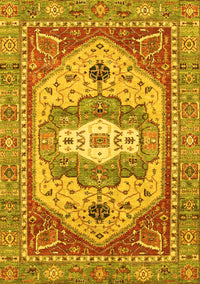 Abstract Yellow Modern Rug, abs4082yw