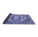 Sideview of Abstract Blue Modern Rug, abs4082blu