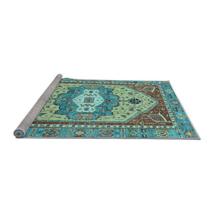 Sideview of Machine Washable Abstract Light Blue Modern Rug, wshabs4082lblu