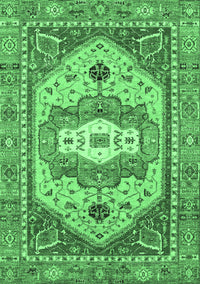 Abstract Emerald Green Modern Rug, abs4082emgrn