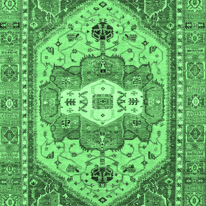 Abstract Emerald Green Modern Rug, abs4082emgrn