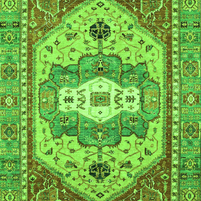 Machine Washable Abstract Green Modern Area Rugs, wshabs4082grn