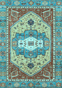 Abstract Light Blue Modern Rug, abs4082lblu