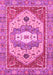 Machine Washable Abstract Pink Modern Rug, wshabs4082pnk