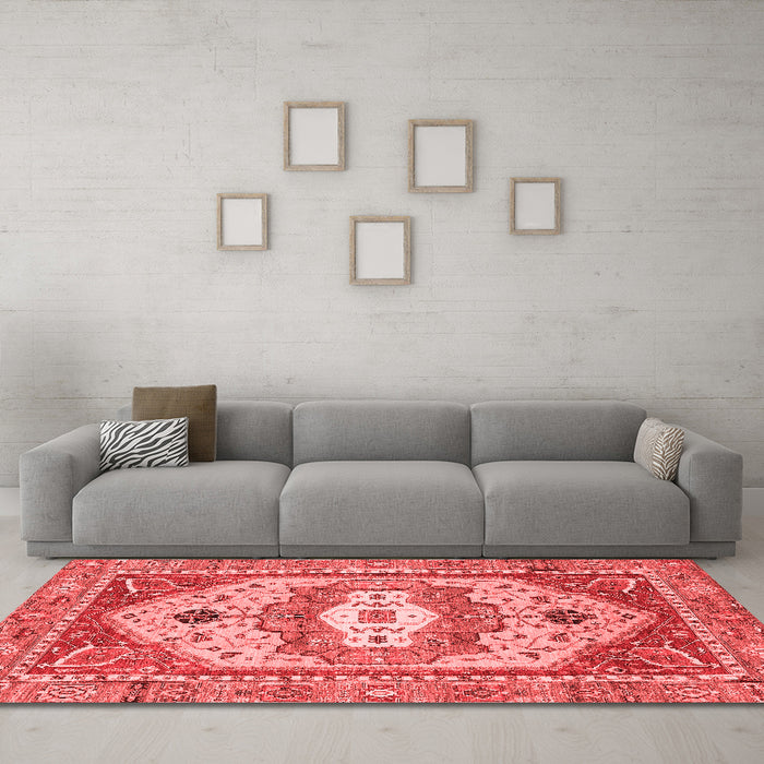 Modern Red Washable Rugs