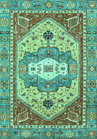 Abstract Turquoise Modern Rug, abs4082turq