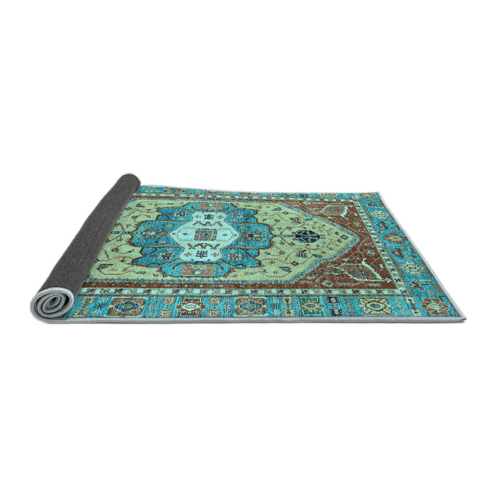 Sideview of Abstract Light Blue Modern Rug, abs4082lblu