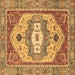 Square Abstract Brown Modern Rug, abs4082brn