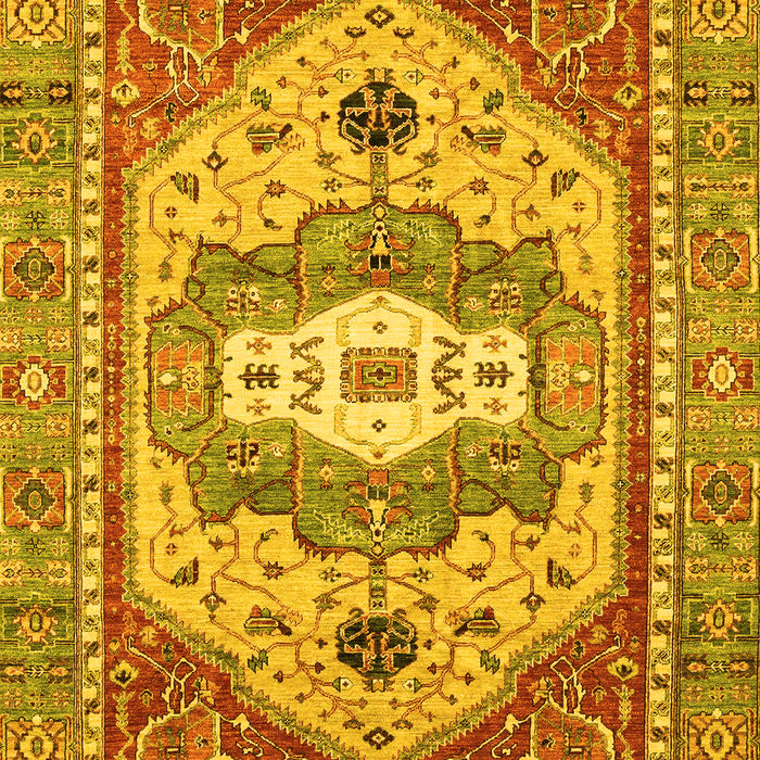 Machine Washable Abstract Yellow Modern Rug, wshabs4082yw