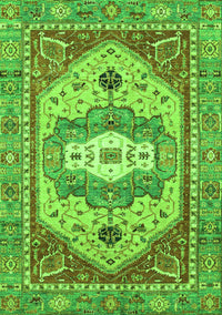 Abstract Green Modern Rug, abs4082grn