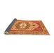 Sideview of Abstract Orange Modern Rug, abs4082org