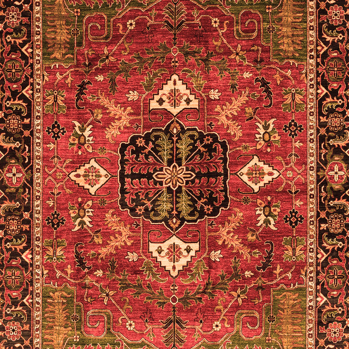 Machine Washable Persian Orange Traditional Area Rugs, wshabs4083org