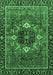 Machine Washable Persian Emerald Green Traditional Area Rugs, wshabs4083emgrn