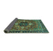 Sideview of Persian Turquoise Traditional Rug, abs4083turq