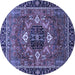 Round Persian Blue Traditional Rug, abs4083blu