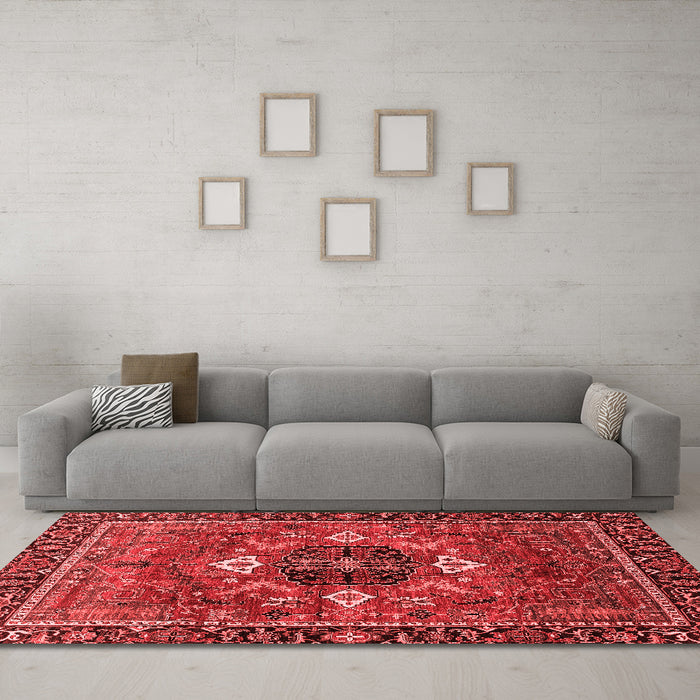 Traditional Red Washable Rugs