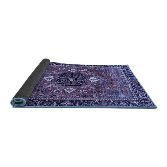 Sideview of Persian Blue Traditional Rug, abs4083blu