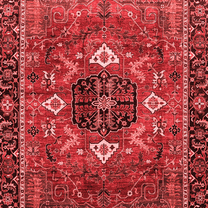 Machine Washable Persian Red Traditional Rug, wshabs4083red