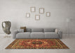 Machine Washable Persian Brown Traditional Rug in a Living Room,, wshabs4083brn