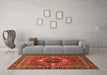 Machine Washable Persian Orange Traditional Area Rugs in a Living Room, wshabs4083org