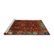 Sideview of Machine Washable Abstract Brown Rug, wshabs4084