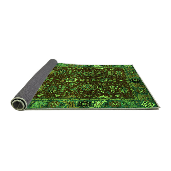 Sideview of Abstract Green Modern Rug, abs4084grn