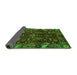 Sideview of Abstract Green Modern Rug, abs4084grn