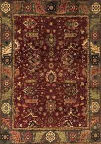 Abstract Brown Modern Rug, abs4084brn