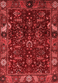 Abstract Red Modern Rug, abs4084red