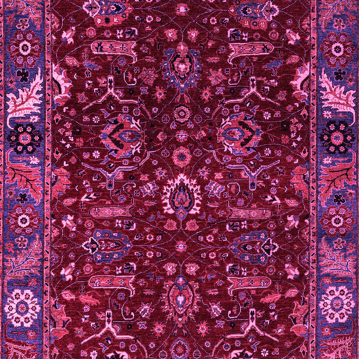 Machine Washable Abstract Pink Modern Rug, wshabs4084pnk