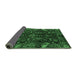 Sideview of Abstract Emerald Green Modern Rug, abs4084emgrn