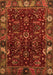 Machine Washable Abstract Orange Modern Area Rugs, wshabs4084org