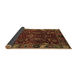 Sideview of Abstract Brown Modern Rug, abs4084brn