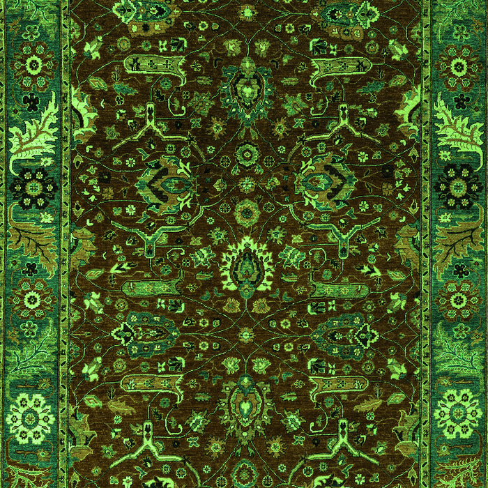 Machine Washable Abstract Green Modern Area Rugs, wshabs4084grn