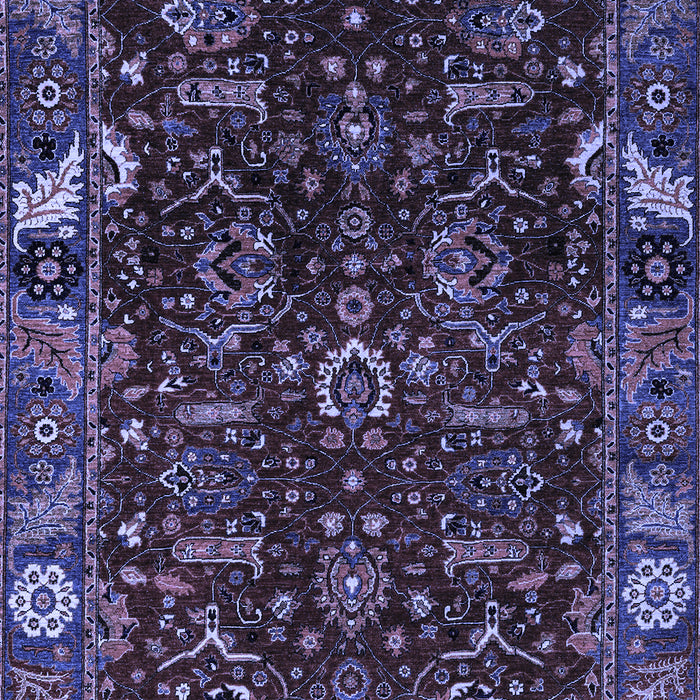 Abstract Blue Modern Rug, abs4084blu