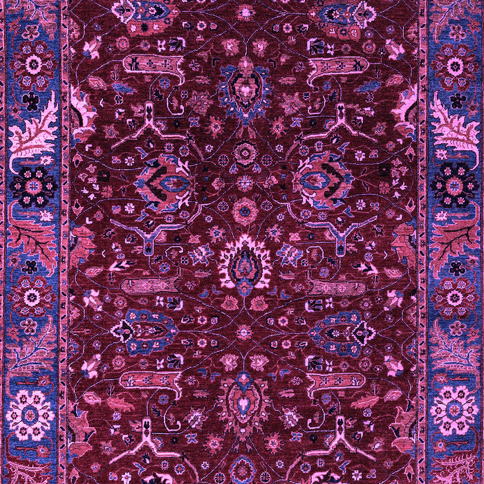Machine Washable Abstract Purple Modern Area Rugs, wshabs4084pur