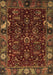 Machine Washable Abstract Brown Modern Rug, wshabs4084brn