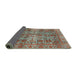 Sideview of Abstract Brown Red Modern Rug, abs4085