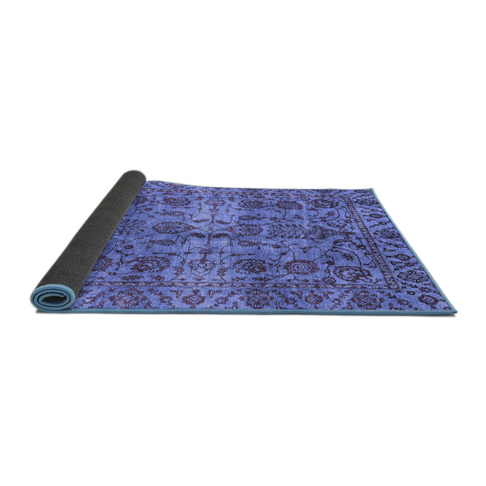 Sideview of Abstract Blue Modern Rug, abs4085blu