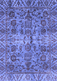 Abstract Blue Modern Rug, abs4085blu