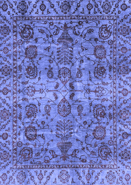 Abstract Blue Modern Rug, abs4085blu