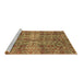 Sideview of Machine Washable Abstract Brown Modern Rug, wshabs4085brn