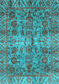 Abstract Light Blue Modern Rug, abs4085lblu