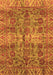 Machine Washable Abstract Orange Modern Area Rugs, wshabs4085org