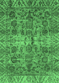 Abstract Emerald Green Modern Rug, abs4085emgrn