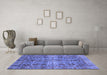 Machine Washable Abstract Blue Modern Rug in a Living Room, wshabs4085blu