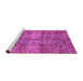 Sideview of Machine Washable Abstract Pink Modern Rug, wshabs4085pnk