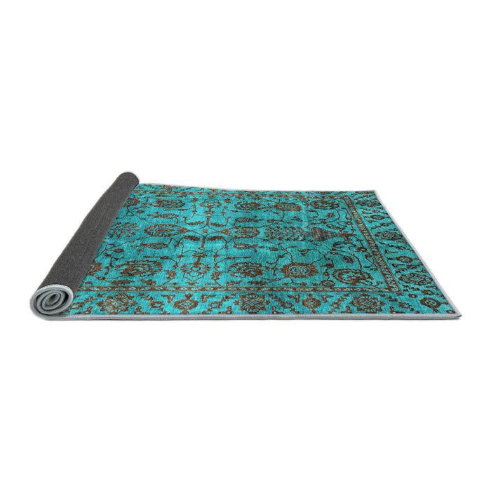 Sideview of Abstract Light Blue Modern Rug, abs4085lblu