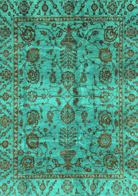 Abstract Turquoise Modern Rug, abs4085turq